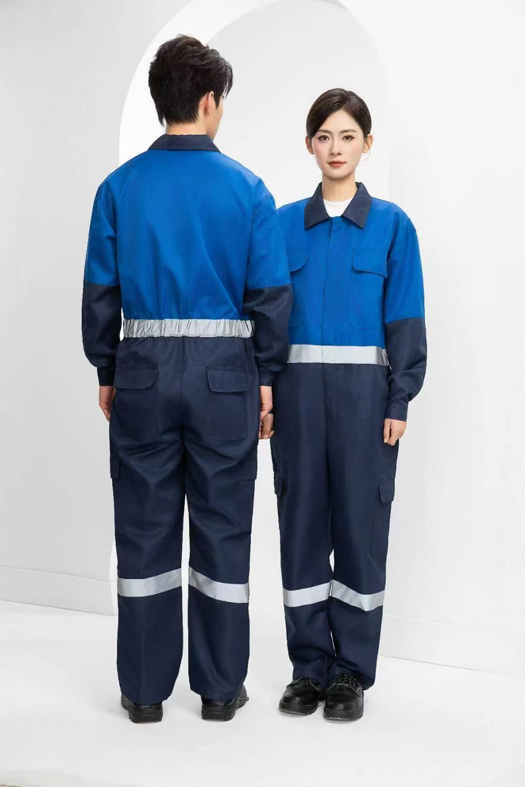 Color-block one-piece workwear