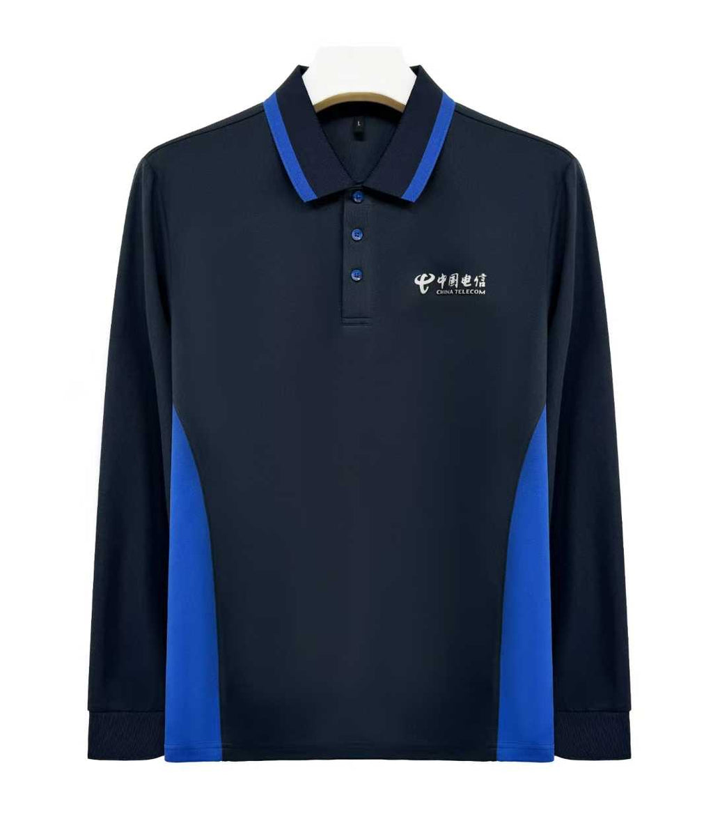 Long-sleeve polo shirt custom order real-shot photos