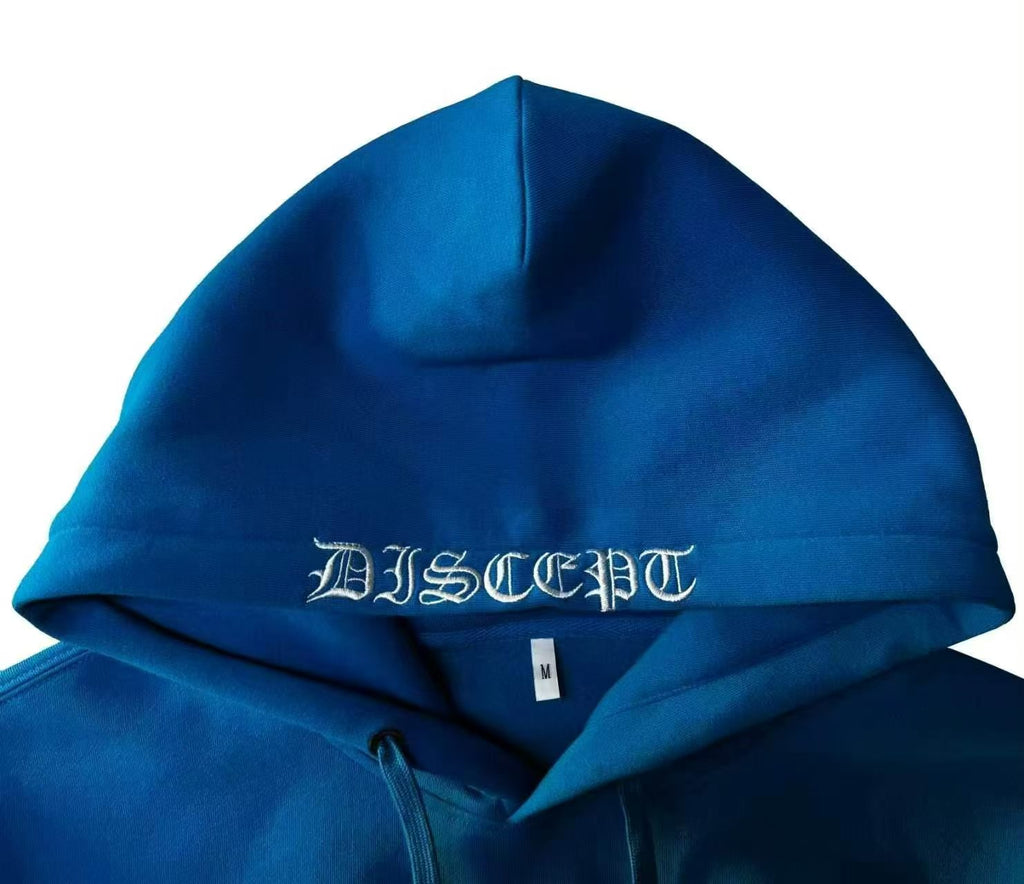 Klein Blue Heavy Embroidered Hoodie