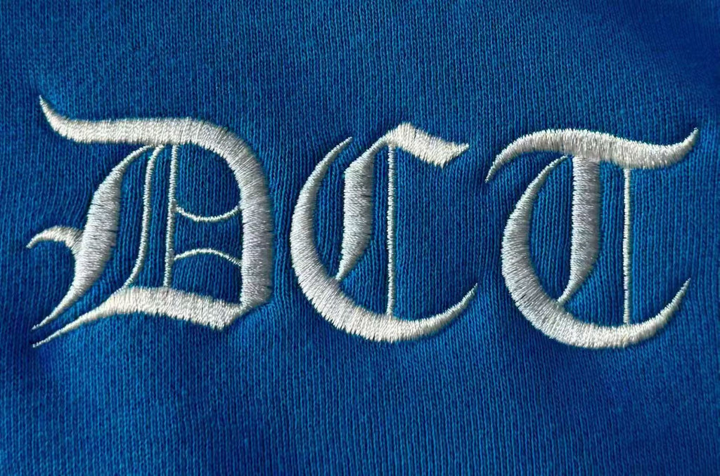 Klein Blue Heavy Embroidered Hoodie