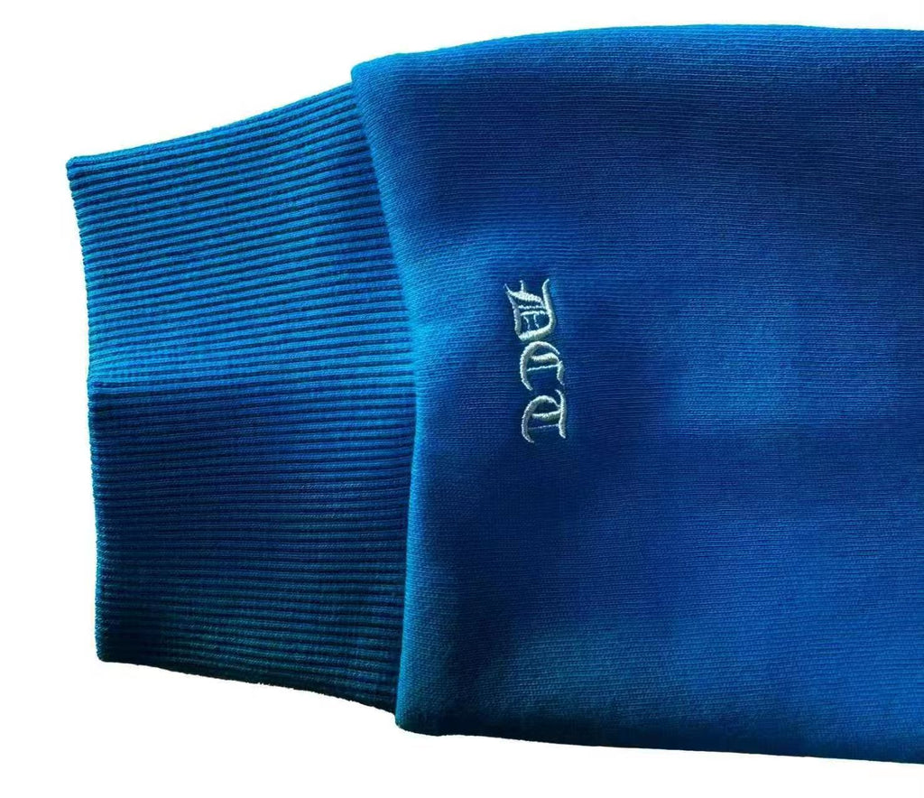 Klein Blue Heavy Embroidered Hoodie