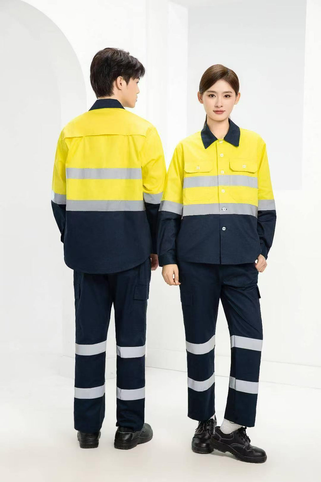 Color-blocked workwear set（Summer style）