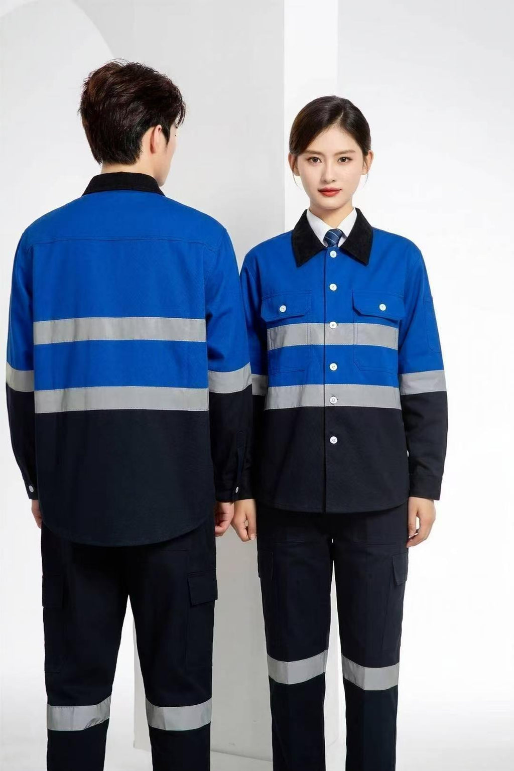 Color-blocked workwear set（Summer style）